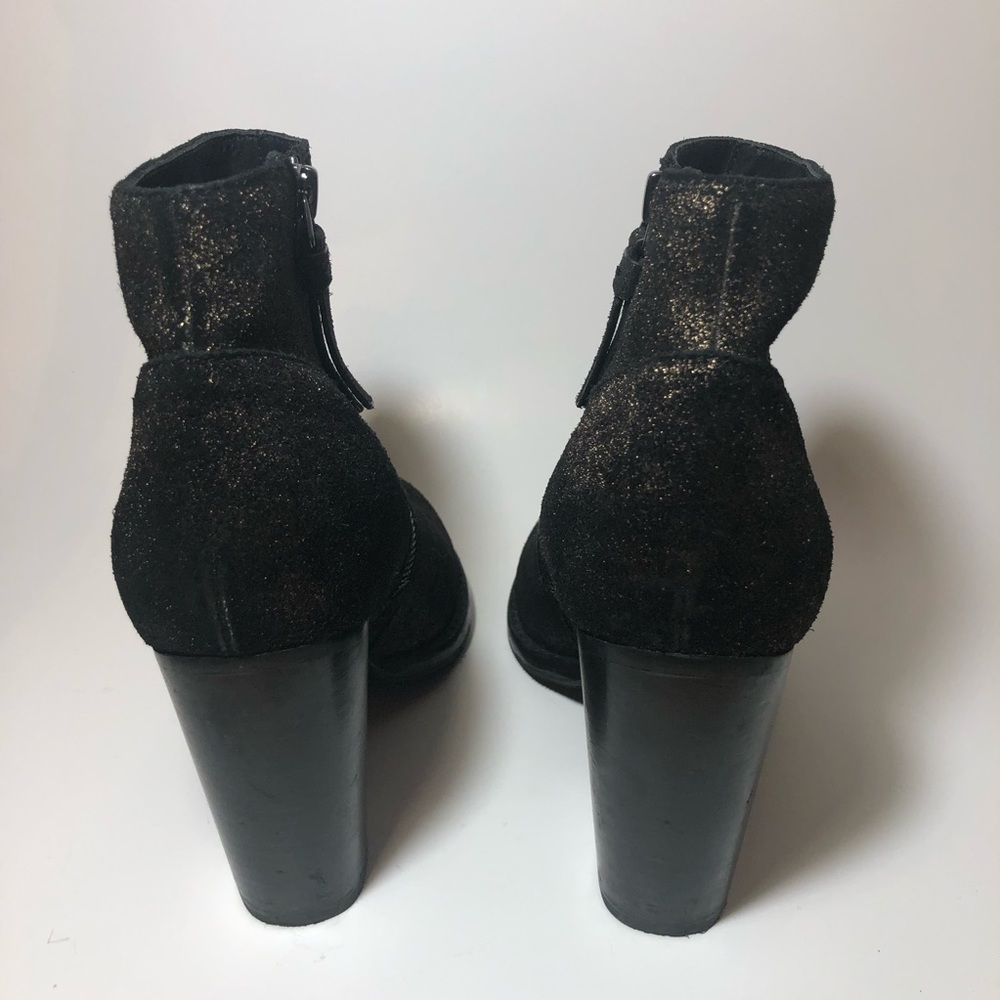 & Other Stories Metallic Genuine Leather Ankle Bootie Sz 7 - Picture 4 of 7